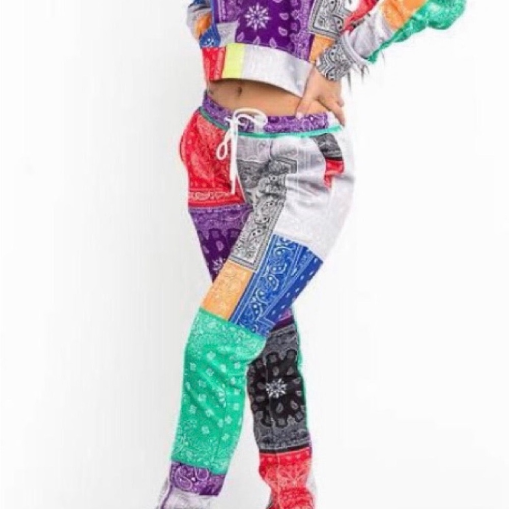 Colorful Patchwork Women's Jogger Pants